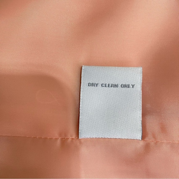 Dress Barn Microsuede Embroidered Trim Pale Peach Open Front Blazer - Picture 9 of 9